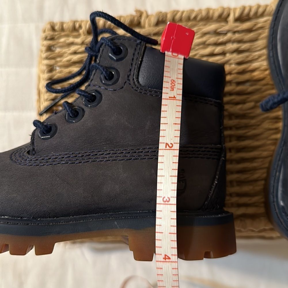 Timberland US7/EU 23.5 Classic Primaloft 200 gram Boot Toddler Navy Leather - Picture 15 of 16